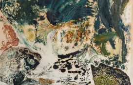 Anne Irby (Crews) (British, 1927-) - 'Frog' - Mixed media on paper - Titled and signed verso -