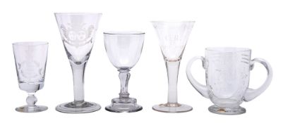 A group of large presentation glasses,
