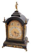 Winterhalder & Hofmeier, Schwarzenbach, a late-Victorian quarter-chiming bracket clock