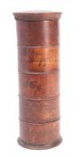 A treen five-section spice tower,