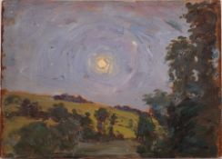 William Samuel Horton (American, 1865-1936) The Green Down - Oil on board -