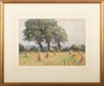 Christian Jane Fergusson (Scottish, 1876-1957) - Landscape at harvest time