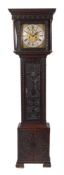 Anthony Hebert, in Morefields, London a carved oak longcase clock