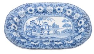 A John Rogers & Co. Zebra pattern meat plate