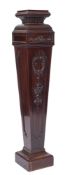 An Edwardian mahogany torchere stand,