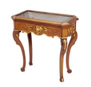 A French carved giltwood and burr walnut rectangular jardiniere table,