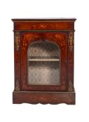 A Victorian walnut, marquetry and gilt metal mounted pier cabinet,