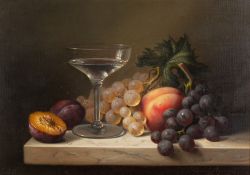 * Brian Davies (British, 1942-2014) - Still life study of plum,