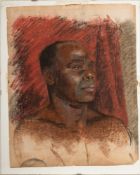 20th Century school - A head and shoulders portrait of a gentleman - Chalk on paper - Unsigned -