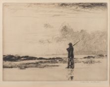 * Norman Wilkinson (British, 1878-1971) - 'The Waterfowler' - Etching
