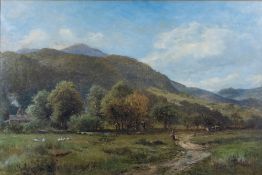 David Bates (British, 1840/41-1921) - Hillside near Barmouth