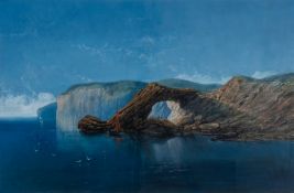 Charles Edward Brittan (British, 1837-1888) - A coastal arch,