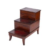A Regency mahogany and inlaid step commode,