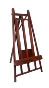 A Victorian mahogany gallery easel,