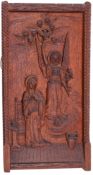 C. Rawlins, 1909, The Annunciation; a relief carved oak panel;
