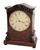 A Regency mahogany English bracket clock the eight-day duration,