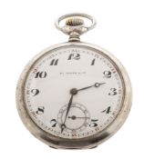 Henry Moser et Cie, a plated open-faced pocket watch