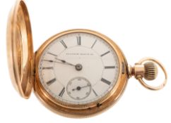 Illinois Watch Co., a 14K gold hunter pocket watch