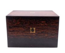 A Victorian coromandel jewellery box,