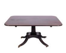 A Regency mahogany rectangular breakfast table,
