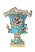 A large Coalport urn vase, circa 1820-30 of campana form,