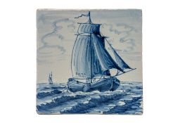 Fourteen Dutch Delft tiles,