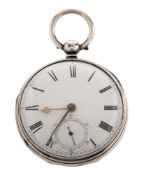 John Forrest, London a silver open-faced pocket watch