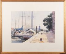 * Dennis Page (British, b 1926) - 'S. Giorgio Marina, Venice' - Watercolour on paper -