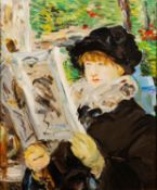 Copy after Édouard Manet (French, 1832-1883) 'Lecture de l'llustrie' ,