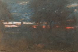 Albert Goodwin (British, 1845-1932) - 'Canterbury,