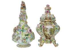 A large Coalport pot-pourri vase and cover,