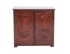 A late 18th/early 19th century Continental rosewood table cabinet,