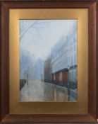 Margaret Grainger Winter (20th Century school) - 'A wet Sunday morning in Bloomsbury' -