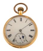 Thomas Peake, London, a 9K gold open-faced pocket watch