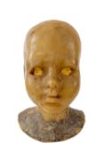 A 20th Century hollow resin bust of a hu