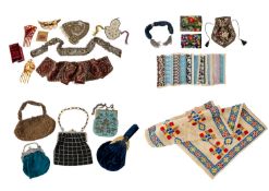 A mixed collection of beadwork purses. I