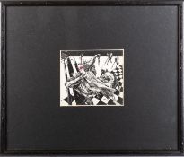 20th Century school - Surreal scene wi