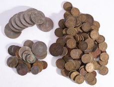 A mixed collection of coins. Including b