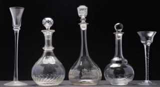 A mixed group of table glass including goblets