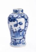 A Chinese porcelain vase, painted in blu