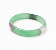 A green jade-type bangle 6.5cm [three wh