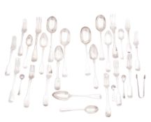 Miscellaneous silver flatware, to include 4 tablespoons, 2 table forks, 8 dessert spoons,