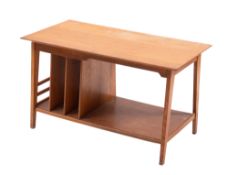 A light oak magazine and coffee table,