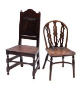 An oak backstool,