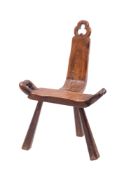 An elm spinner's stool,