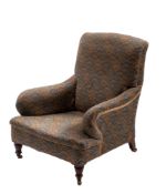 A Victorian upholstered armchair,