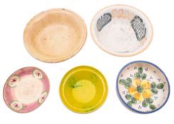 A mixed group of ceramics including a Meissen porcelain tray with scroll handles painted with wild