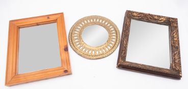 A gilt composition framed rectangular wa