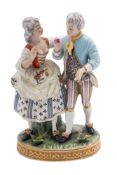 A Continental porcelain figure group of