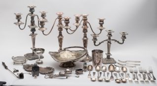 A quantity of various silver plated ware